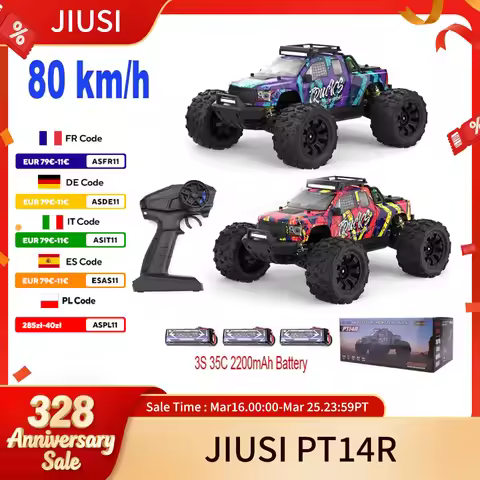 JIUSI PT14R MT14R 1/14 4WD RC Car 80km/h Brushless 2.4G Remote Control Racing Car High Speed Off-roa