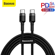 Dây sạc nhanh 2 đầu type c baseus 60w 3A QC3.0 4.0 dài 1m 2m - cáp sạc type c to type c samsung oppo