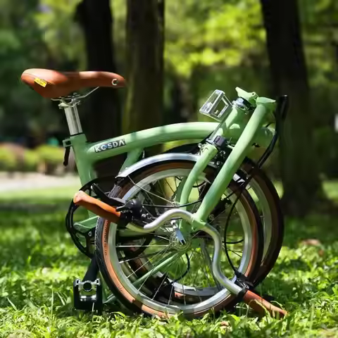 Retro City Folding Bike 16 Inch External 8 Speed Aluminum C Brake Portable CRMO Three Fold Frame 53T