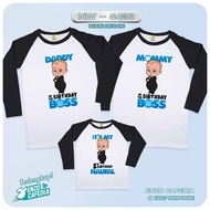 Family Raglan T-Shirt | Birthday T-shirts | Couple t-shirts | Baby Boss Motif T-Shirt NW 5438 | Can 