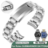 ►№◕ ตัวล็อคปุ่มดึงแบบปรับละเอียดสำหรับสายเหล็ก Rolex ชายสีดำสีเขียว Water Ghost Diver สายนาฬิกาสแตนเลสแบบแข็ง 20 มม.