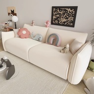 Cream Style Warm Island Sofa Simple Living Room Small Apartment Rental Double or Three-Seater Fabric