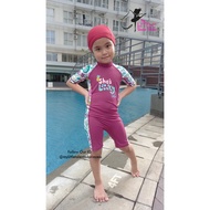 Children's Swimsuit Diving Swimsuit Short Sleeve Pants IMPORTED Hat