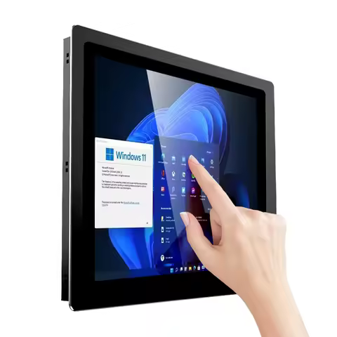 18.5 inch J1900 I3 I5 I7embedded wall mounted industrial panel touch screen capacitive resistance to