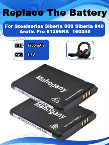 3.7V Replacement Battery For Steelseries Siberia 800 Siberia 840 Arctis Pro 61298RX Wireless Game He