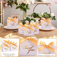 CLEIGHTEEN8H Thank You Gift Bags, 10 Pack Kraft Paper Material Party Favor Bags, Practical Bow Ribbo