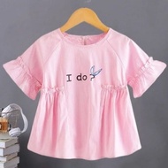 CODE P67K Girls' short-sleeved shirt 312 years old with small striped motif