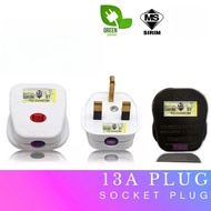 SIRIM 13A Plug Top 13A 3PIN PLUG 3 PIN PLUG 13APLUG PLUGTOP 13A 15A 20A Unbreakable Fused Kepala Plu
