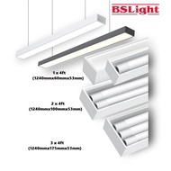 BS Light T8 Linear Fitting Office Hanging Light BLACK & WHITE COLOUR CASING W/O Tube