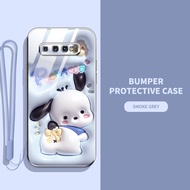 Samsung Galaxy S8 Plus S9 Plus S10 Plus S8+ S9+ S10+ Case Cute puppy 3D vision Full lens protection Straight edge gorgeous phone case