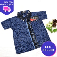 BISA COD - Baju Batik Anak Pria Murah - Kemeja Batik Anak Pria Lengan Pendek - Hem Batik Anak Pria B