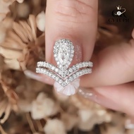 [CYTUPR] Design Sense 2ct Moissanite Luxury High-End Niche Temperament Engagement Ring