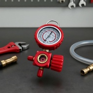 R134a R22 R410a Refrigerant Manifold Gauge Set with Hoses, HVAC Refrigerant Tools Set Tolok Tekanan 