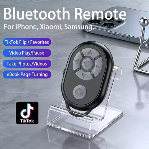 Bluetooth Wireless Selfie Shutter Remote One Click Shooting Controller Portable Mini Camera Shutter 