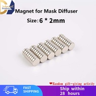 [Free Shipping]Round Magnet，Size6x2mm for light diffusion mask