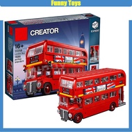London Double Decker Bus Building Blocks Toy Kit Model (1600+/PCS) 10258 Cat Building Blocks Boys Girls Toys Gift
