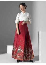 Bộ Váy Quanh Eo Phong Cách Trung Hoa Mới Thường Ngày Mùa Thu Đông Cỡ Lớn Qingsi Daming Dành Cho Nữ Q