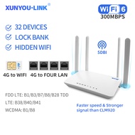 XUNYOU-LINK 4G SIM Modem WiFi Router Unlimited Internet WiFi 6 High Speed Modem Supports All Telcos 