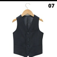 rompi jas anak laki laki vest blazer anak ukuran 2-13 tahun - Hitam