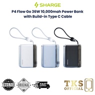 SHARGE P4 Flow Go 36W 10,000mah Power Bank with Build-in Type C Cable