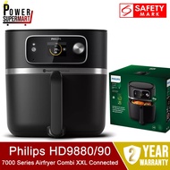 Philips HD9880 Airfryer Combi XXL Connected. HD9880/90 7000 Series. Rapid CombiAir. Food Thermometer.