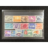 1955 Singapore Queen Elizabeth II Definitive Series 15 Values Used Set Complete From 1 Cent To $5 (V