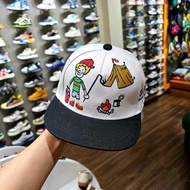 White Jam Tent Boy Snapback Hat - Cute Boy Printed Snapback Hat for Boys 2 to 6 Years Old (50-54c