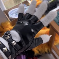 Fursuit Kigurumi Wolf Paws ขนปุย Von Lycon ชุด Cosplay Kig กรงเล็บเสือปลอกสวมนิ้วเต็มเรื่องบอกเล่นสว