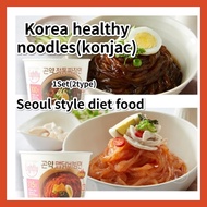 [Korean Diet Noodle] Lightly Konjac Spicy noodle 230g, Jjajang noodle 228g 1set(2ea) [Chung Jung One]