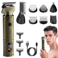 Professional 7 In 1 Hair Clipper Barber Cordless All Metal Cordless Electric All Metal Hair Clipper Set