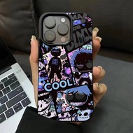 Casing iPhone 11 13 14 15 16 17 Pro Max ภาพประกอบสีเข้มและเท่ สำหรับผู้ชาย Case For iPhone 13PM,16PM