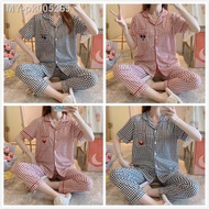 【pajamas】 Cotton Pajamas Baju Tidur Women Pyjamas Seluar Tidur Wanita Nightwear Set Sleepwear Plus Size gift Christmas Gift