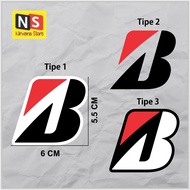 Bridgestone B Sticker - Cutting Logo Sticker - Car Glass Shock Motor v2