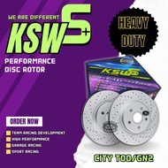 HONDA CITY NEW (TOO/GN2) - KSW S+ Performance Disc Rotor Slotted & Drilled(1 PAIR)