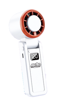 AIKEE愛客 J-19折疊冰敷高速製冷風扇 120檔風速調節 迷你便攜 掛繩設計 Type-C充電 白色 J-19