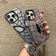 For OPPO A31 A53 A33 A9 A5 2020 A7 AX7 A5S AX5S AX5 A3S A12 A12e A57 A77S A56 Find X5 X6 X7 Pro Phone Case Cool Spider Man Mask Eyes Color Silver Double-Layer Shockproof Soft Cover