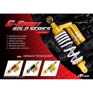☑CZR RACING REAR SHOCK GOLD RED BLACK SERIES FOR MIO SPORTY MIO I 125 / SOUL I 125 / 300MM