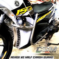 ⭐YAMAHA AEROX 155 VERSION 2 & VERSION 3• HALF CRASH GUARD 304 PURE STAINLESS STEEL•