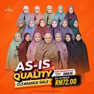 [AS-IS QUALITY] NUR TRAVELITE 2.0 - Telekung Hiqmah Travel Nylon Korea dengan Border Lace, Kompak, R