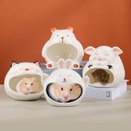 Sarang seramik hamster, sarang penyejuk, rumah tidur, sarang haiwan peliharaan, sarang kecil seramik