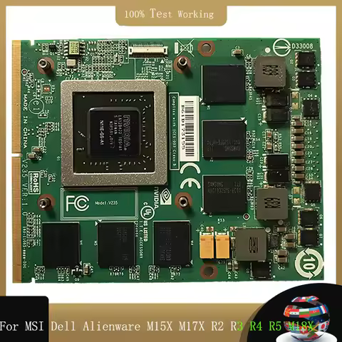 GTX460M GTX 460M GDDR5 1.5GB N11E-GS-A1 Video Graphics GPU Card For MSI Dell Alienware M15X M17X R2 