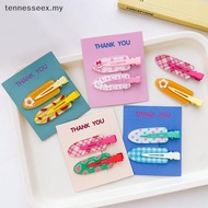 [TENN] 2pcs/pa Candy Color Hair Bang Clip Summer Hairpin No Crease Acrylic Barrette Hair Side Clamp 