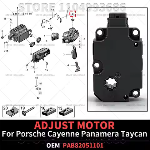 For Porsche 2019-2025 Cayenne (9YA) 2017-2024 Panamera (971 972) 2020-2025 Taycan (9J1) Adjust Motor