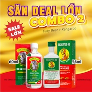 Combo Euky Bear Australia Essential Oil 60ml and Kangaroo Eucalyptus Oil Thailand 56ml ️