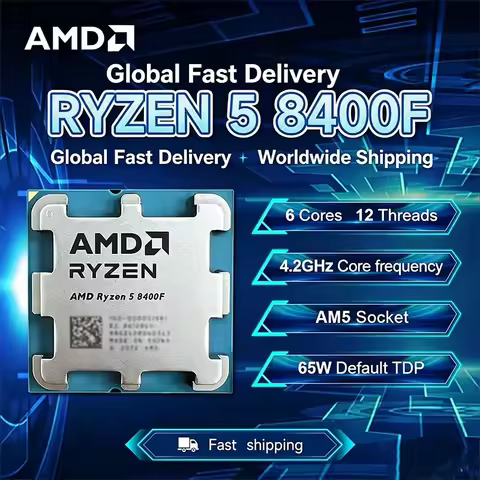 NEW AMD Ryzen 5 8400F 4.2GHz 4NM L3=16M Processor 65W Socket AM5 6-Core 12-Thread R5 8400F DDR5 but 