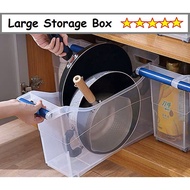 Large Storage Box With Wheel Food Storage Box Organiser Rack Kitchen Storage box Basket Cupboard Sto