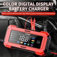 1pc, Smart LCD Display 12V 6A Battery Charger, Motorcycle Battery Charger, For EU/US, 110V-240V~, Vo