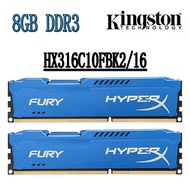 Kingston HyperX Fury DDR3 RAM 16GB kit (2x 8GB) DDR3 1600MHz HX316C10FBK2/16 Desktop Memory Blue