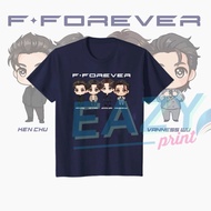 F4 CARTOON T-SHIRT FF FEVER TSHIRT CONCERT WORLD TOUR F-FOREVER TAIWAN CHINESE MANDARIN SINGER BAND
