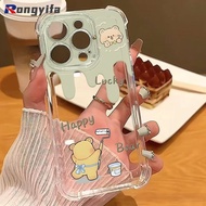 Cartoon Bear Phone Case For Samsung Galaxy A57 M36 S26 S25 Ultra Edge Plus FE F36 A27 A17 M17E F70E 